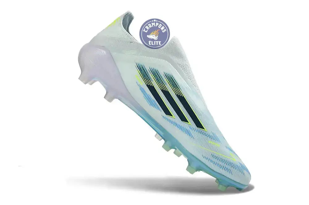 F50 Sparkfusion League Low Cut Laceless FG Ice Cold Precision – Almond Blue/Dune Pearl/Jaune Hi-Res