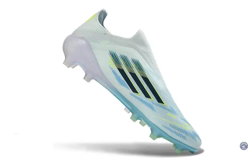 Image of F50 Sparkfusion League Low Cut Laceless FG Ice Cold Precision – Almond Blue/Dune Pearl/Jaune Hi-Res