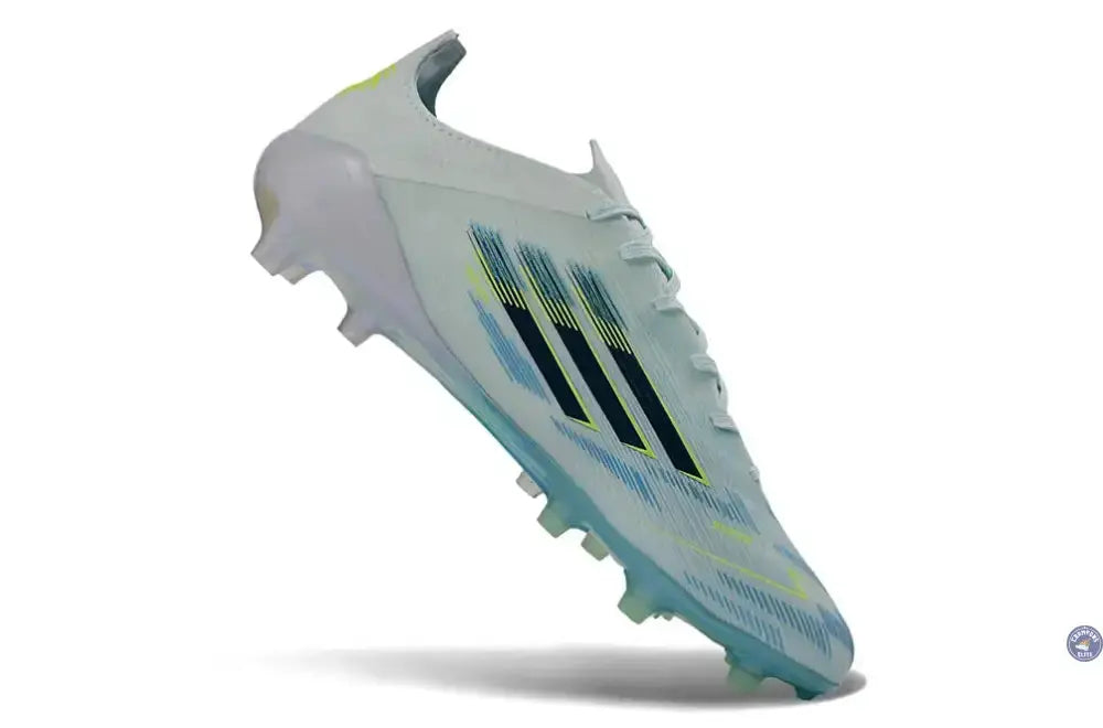 Image of F50 Sparkfusion League Low Cut Lacets FG Ice Cold Precision - Almond Blue/Dune Pearl/Jaune Hi-Res