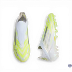 F50 Sparkfusion Low Cut Laceless FG - Blanc/Jaune Fluo
