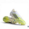F50 Sparkfusion Low Cut Laceless FG - Blanc/Jaune Fluo