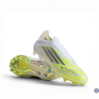 F50 Sparkfusion Low Cut Laceless FG - Blanc/Jaune Fluo