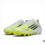 F50 Sparkfusion Low Cut Lacets FG - Blanc/Jaune Fluo