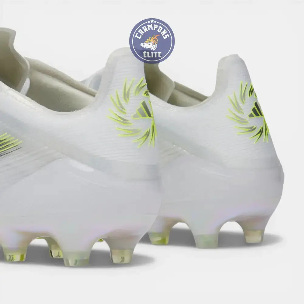 F50 Sparkfusion Low Cut Lacets FG - Blanc/Jaune Fluo