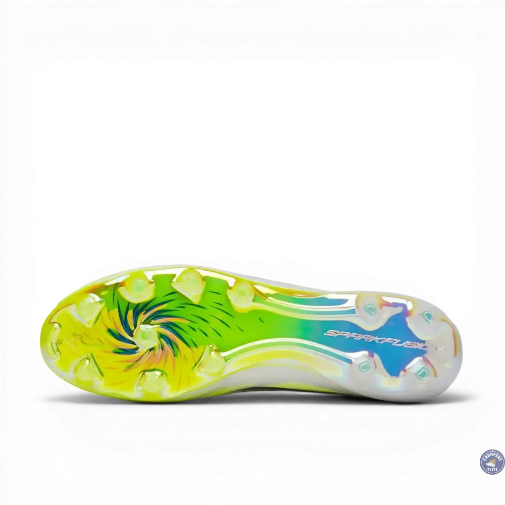 Image of F50 Sparkfusion Low Cut Lacets FG - Blanc/Jaune Fluo
