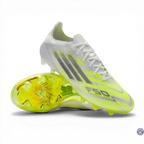 F50 Sparkfusion Low Cut Lacets FG - Blanc/Jaune Fluo