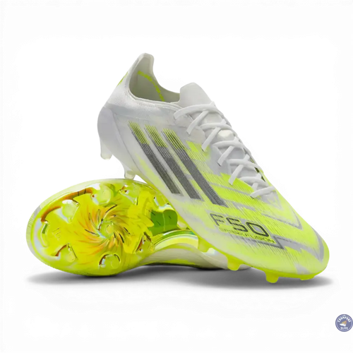 F50 Sparkfusion Low Cut Lacets FG - Blanc/Jaune Fluo