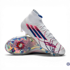 F50 Sparkfusion Mid Cut Lacets FG – Blanc/Bleu/Rouge