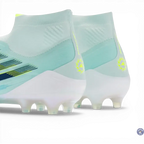F50 Sparkfusion Mid Cut Lacets FG – Turquoise/Bleu Marine/Blanc
