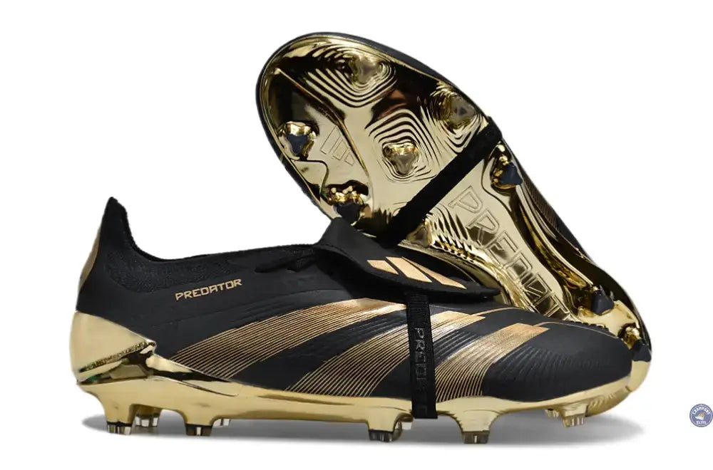 Image of Predator 24 Elite Fold-over Tongue FG Belligold - Noir/Doré ÉDITION LIMITÉE