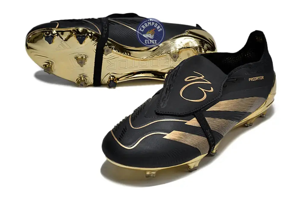 Image of Predator 24 Elite Fold-over Tongue FG Belligold - Noir/Doré ÉDITION LIMITÉE