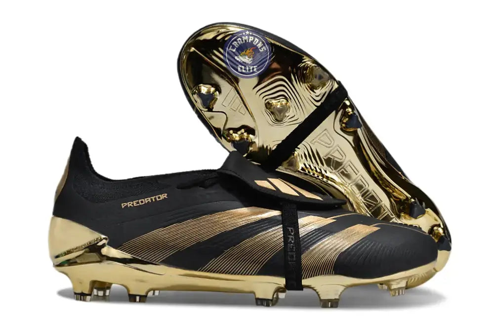 Image of Predator 24 Elite Fold-over Tongue FG Belligold - Noir/Doré ÉDITION LIMITÉE