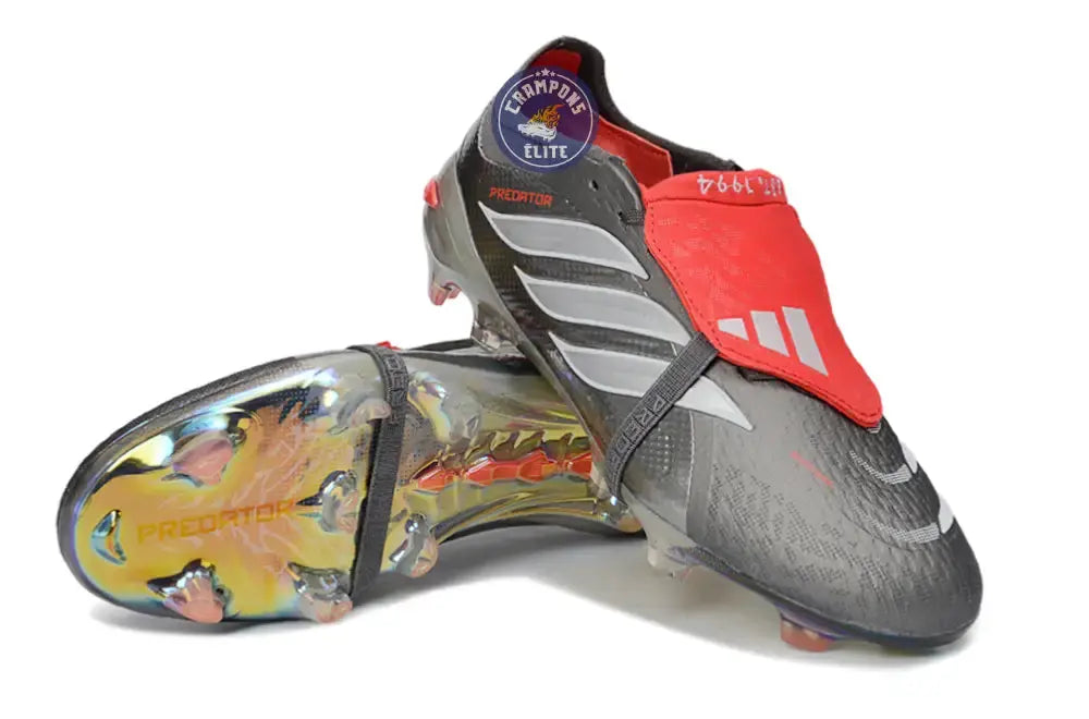 PREDATOR 26 ELITE FOLD-OVER TONGUE FG - GRIS/ROUGE/BLANC