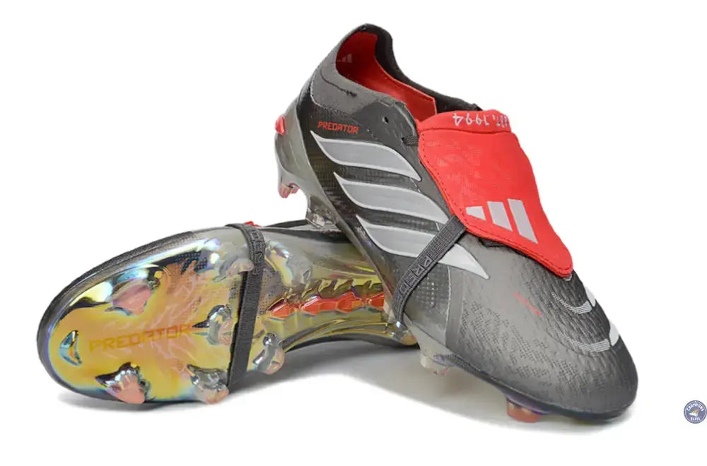 PREDATOR 26 ELITE FOLD-OVER TONGUE FG - GRIS/ROUGE/BLANC