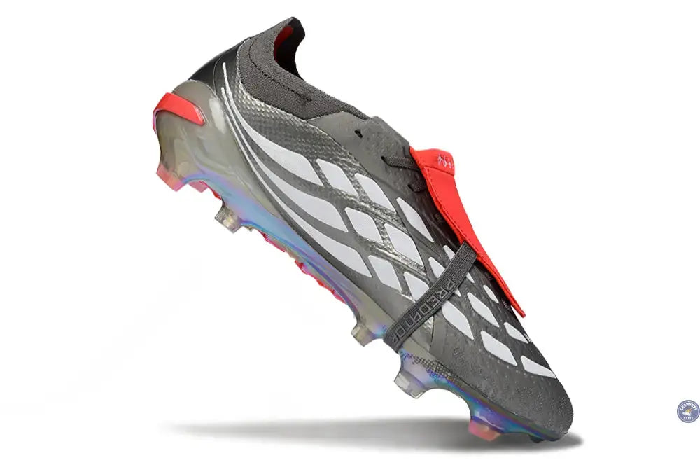 Image of PREDATOR 26 ELITE FOLD-OVER TONGUE FG - GRIS/ROUGE/BLANC
