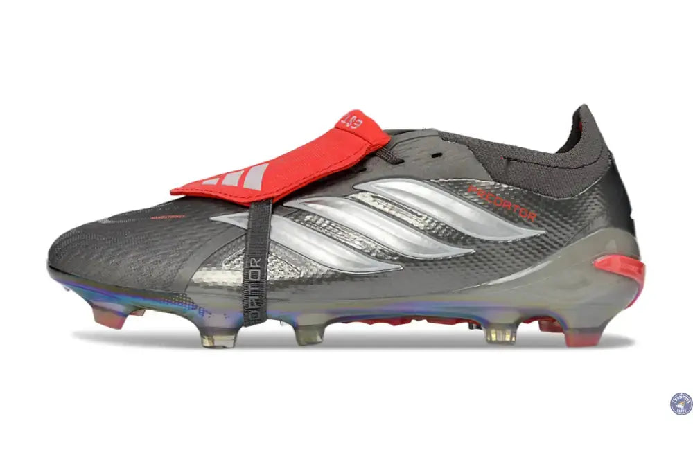 Image of PREDATOR 26 ELITE FOLD-OVER TONGUE FG - GRIS/ROUGE/BLANC