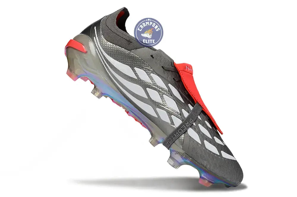 Image of PREDATOR 26 ELITE FOLD-OVER TONGUE FG - GRIS/ROUGE/BLANC