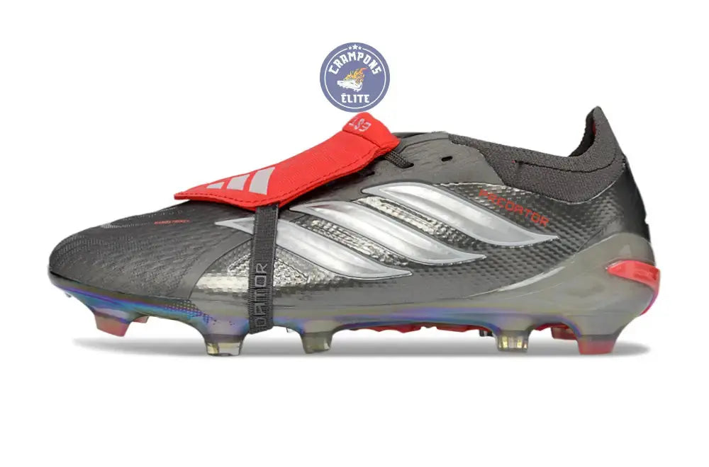 PREDATOR 26 ELITE FOLD-OVER TONGUE FG - GRIS/ROUGE/BLANC