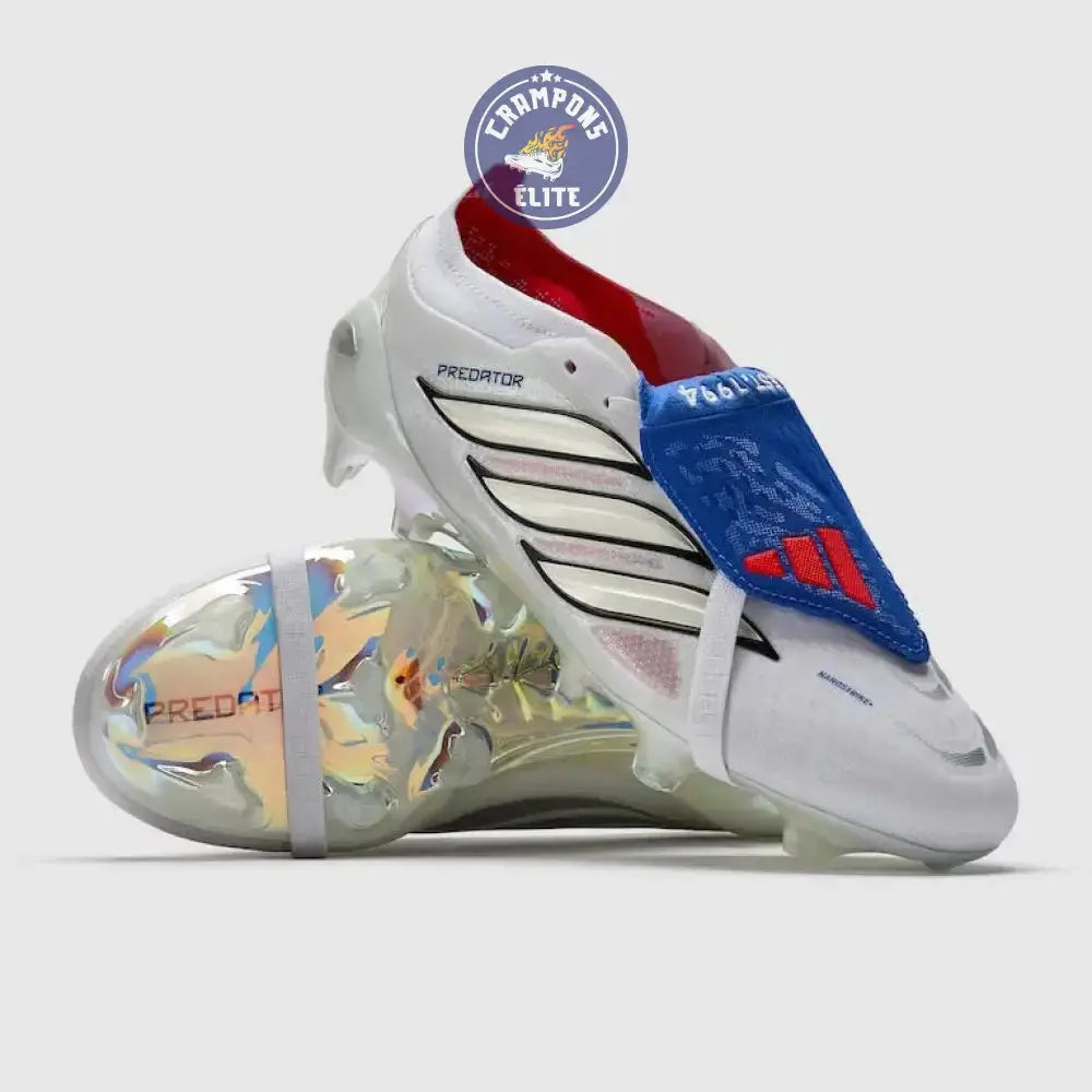 Image of PREDATOR 26 ELITE FOLD-OVER TONGUE FG JUDE BELLINGHAM - BLANC/BLEU/ROUGE