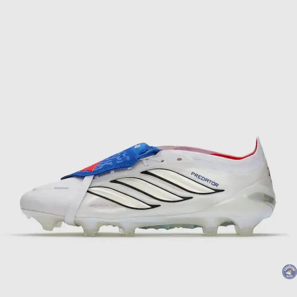 Image of PREDATOR 26 ELITE FOLD-OVER TONGUE FG JUDE BELLINGHAM - BLANC/BLEU/ROUGE