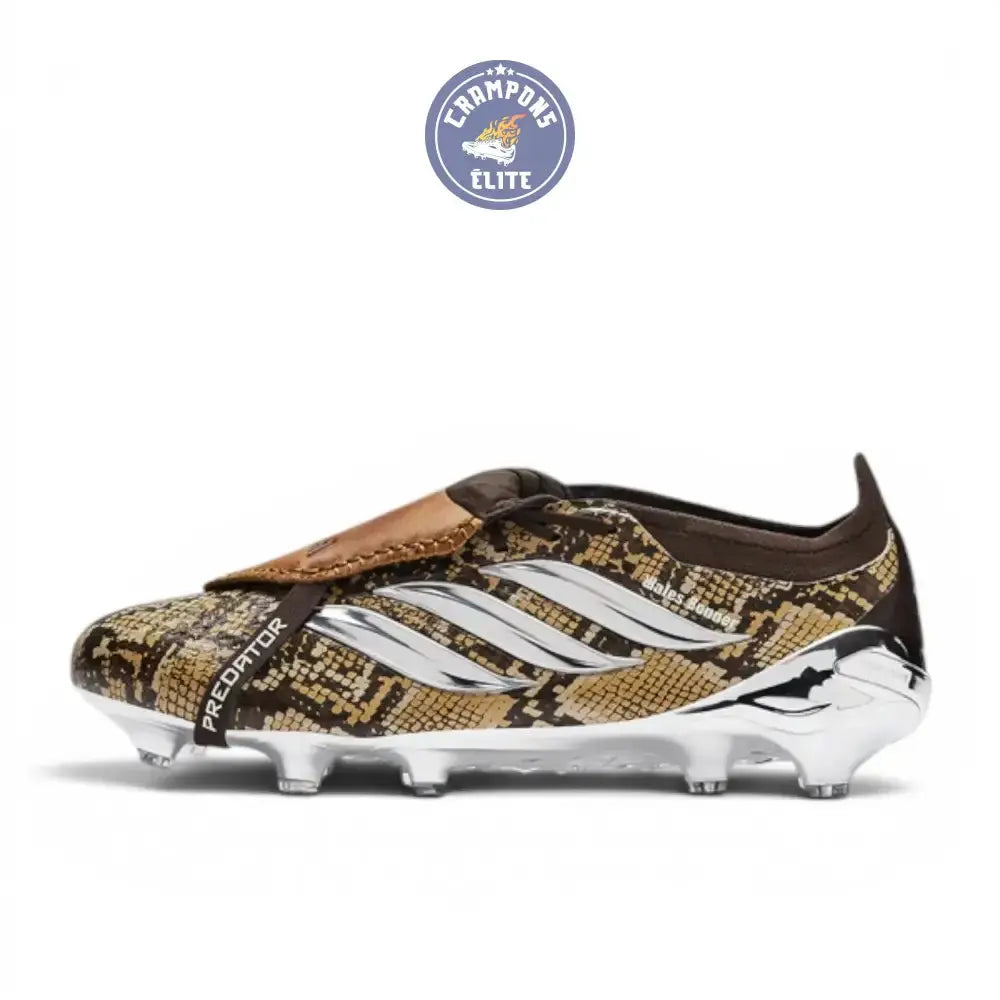 Image of Adidas Predator Elite Fold-over Tongue FG Wales Bonner - Marron/Argenté ÉDITION LIMITÉE