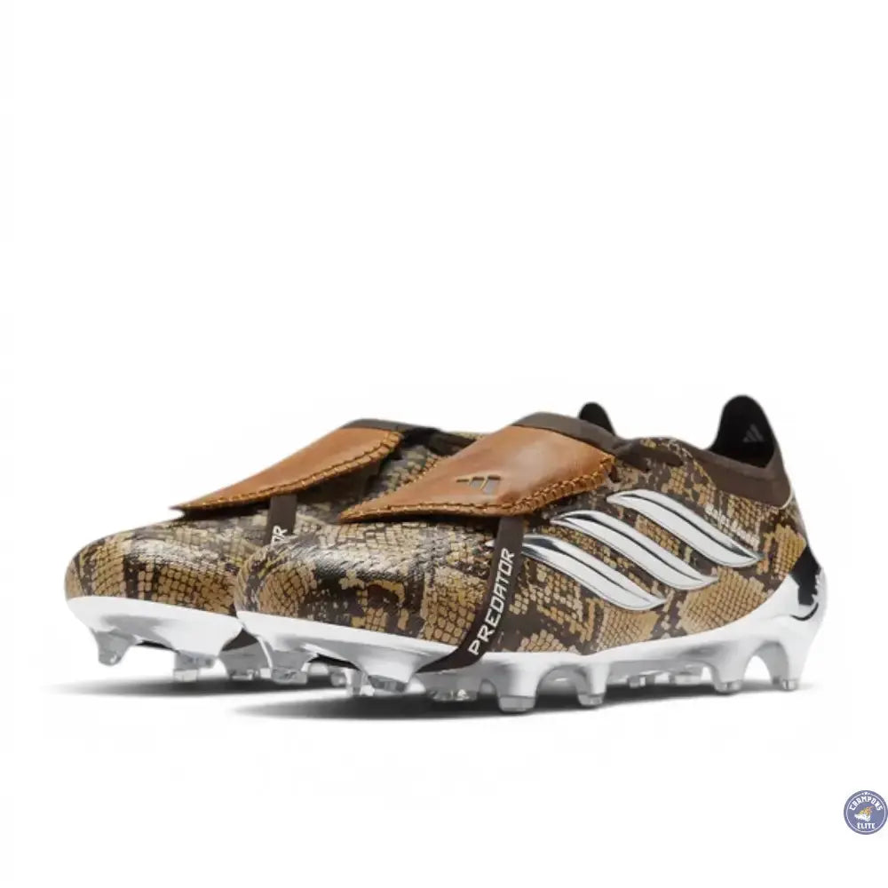 Image of Adidas Predator Elite Fold-over Tongue FG Wales Bonner - Marron/Argenté ÉDITION LIMITÉE