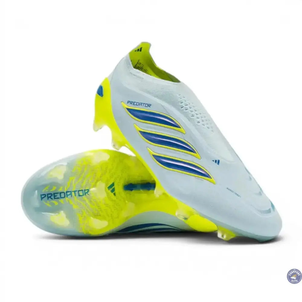 Adidas Predator Elite Laceless FG Ice Cold Precision - Crystal Sky/Ray Blue/Jaune
