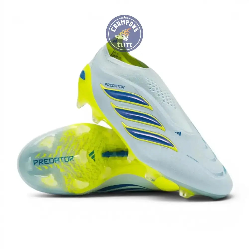 Adidas Predator Elite Laceless FG Ice Cold Precision - Crystal Sky/Ray Blue/Jaune