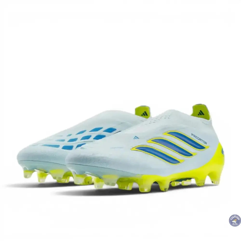 Image of Adidas Predator Elite Laceless FG Ice Cold Precision - Crystal Sky/Ray Blue/Jaune