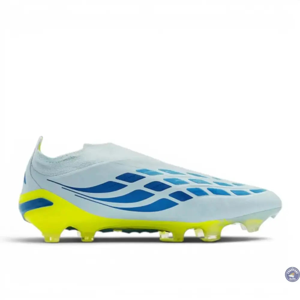 Adidas Predator Elite Laceless FG Ice Cold Precision - Crystal Sky/Ray Blue/Jaune