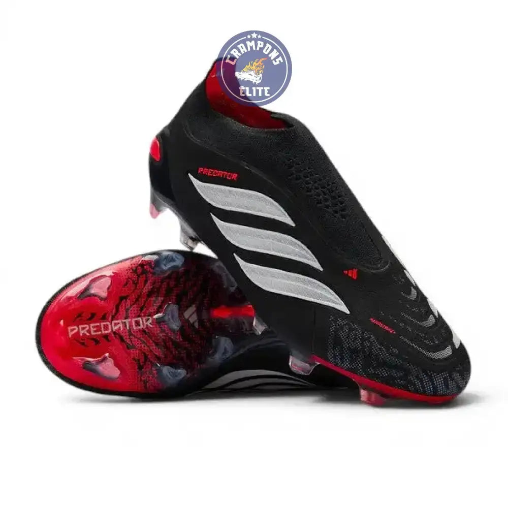 Image of Adidas Predator Elite Laceless FG Immortal DNA - Noir/Blanc/Lucid Red