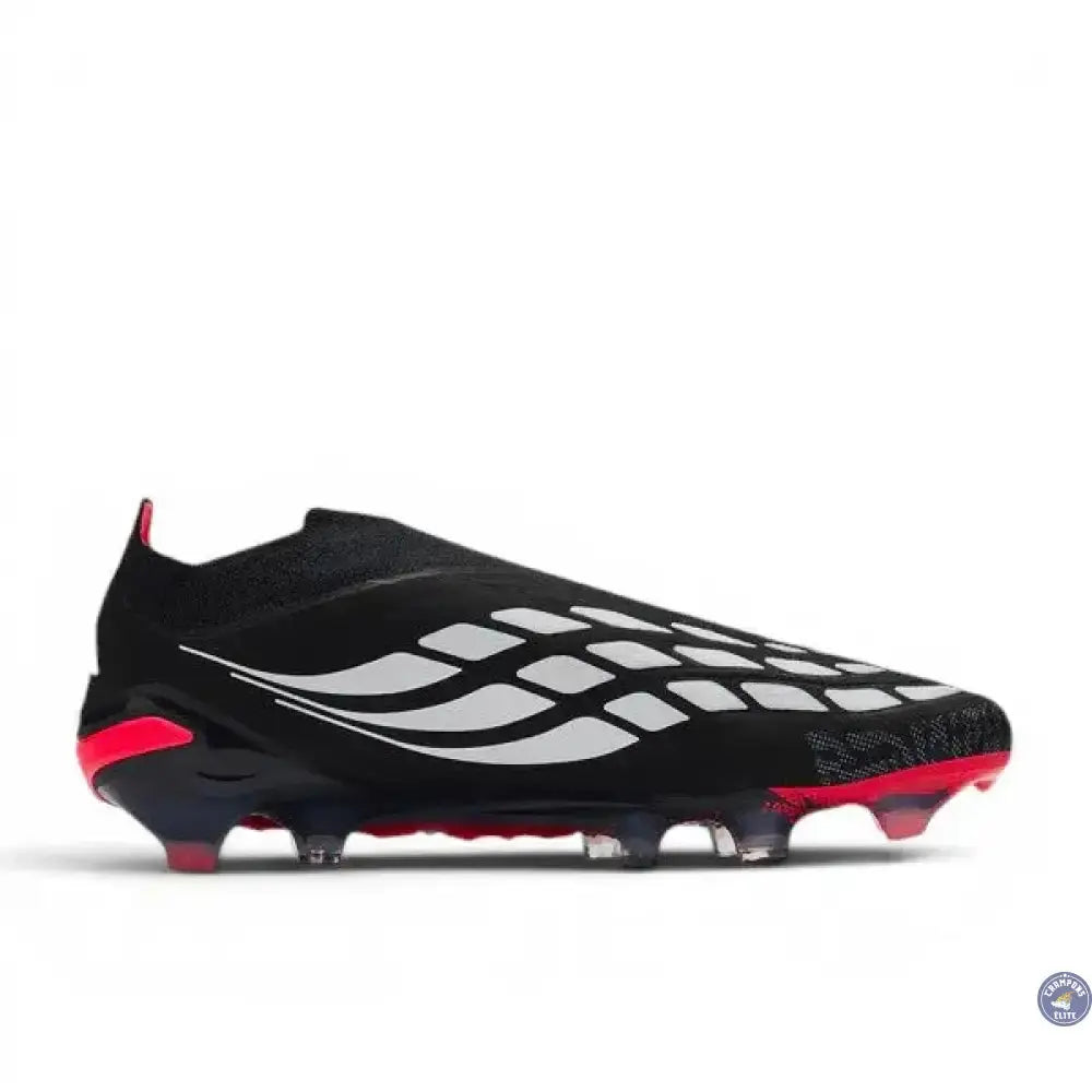 Image of Adidas Predator Elite Laceless FG Immortal DNA - Noir/Blanc/Lucid Red