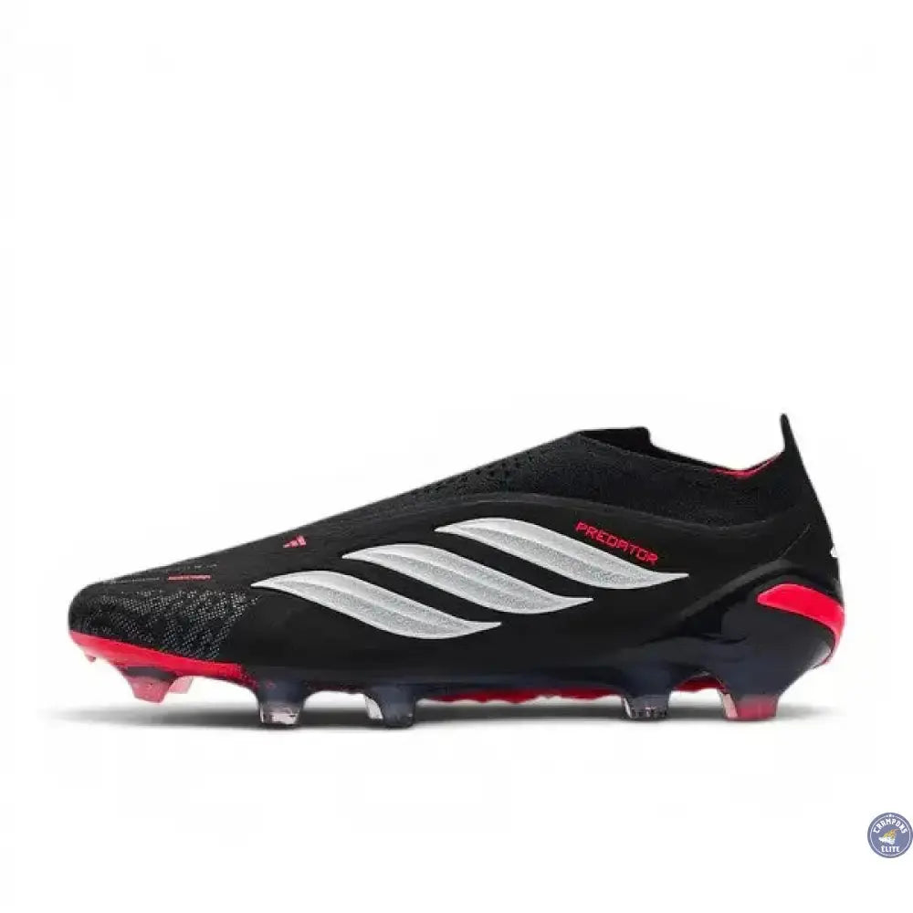 Adidas Predator Elite Laceless FG Immortal DNA - Noir/Blanc/Lucid Red
