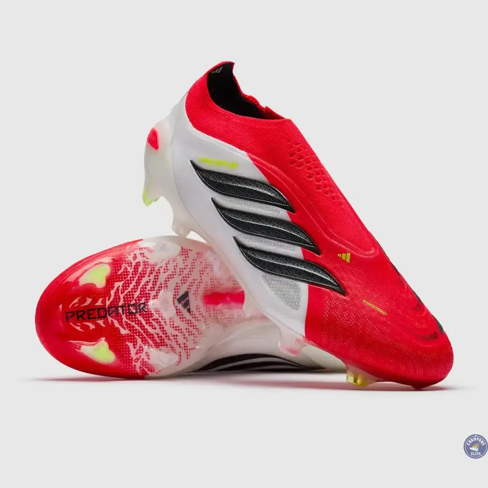 Predator Laceless FG - Rouge Lucide/Noir/Blanc