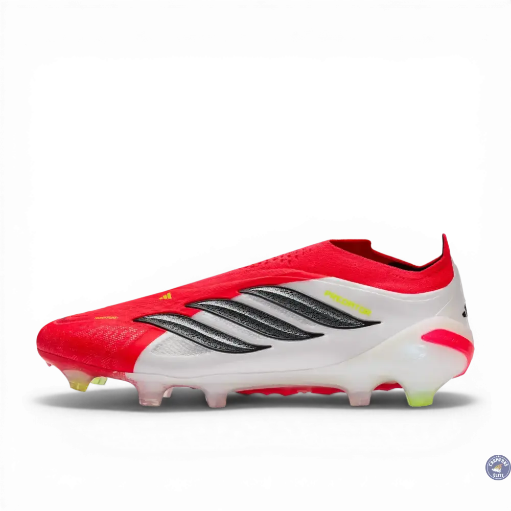 Image of Predator Laceless FG - Rouge Lucide/Noir/Blanc