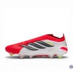 Predator Laceless FG - Rouge Lucide/Noir/Blanc