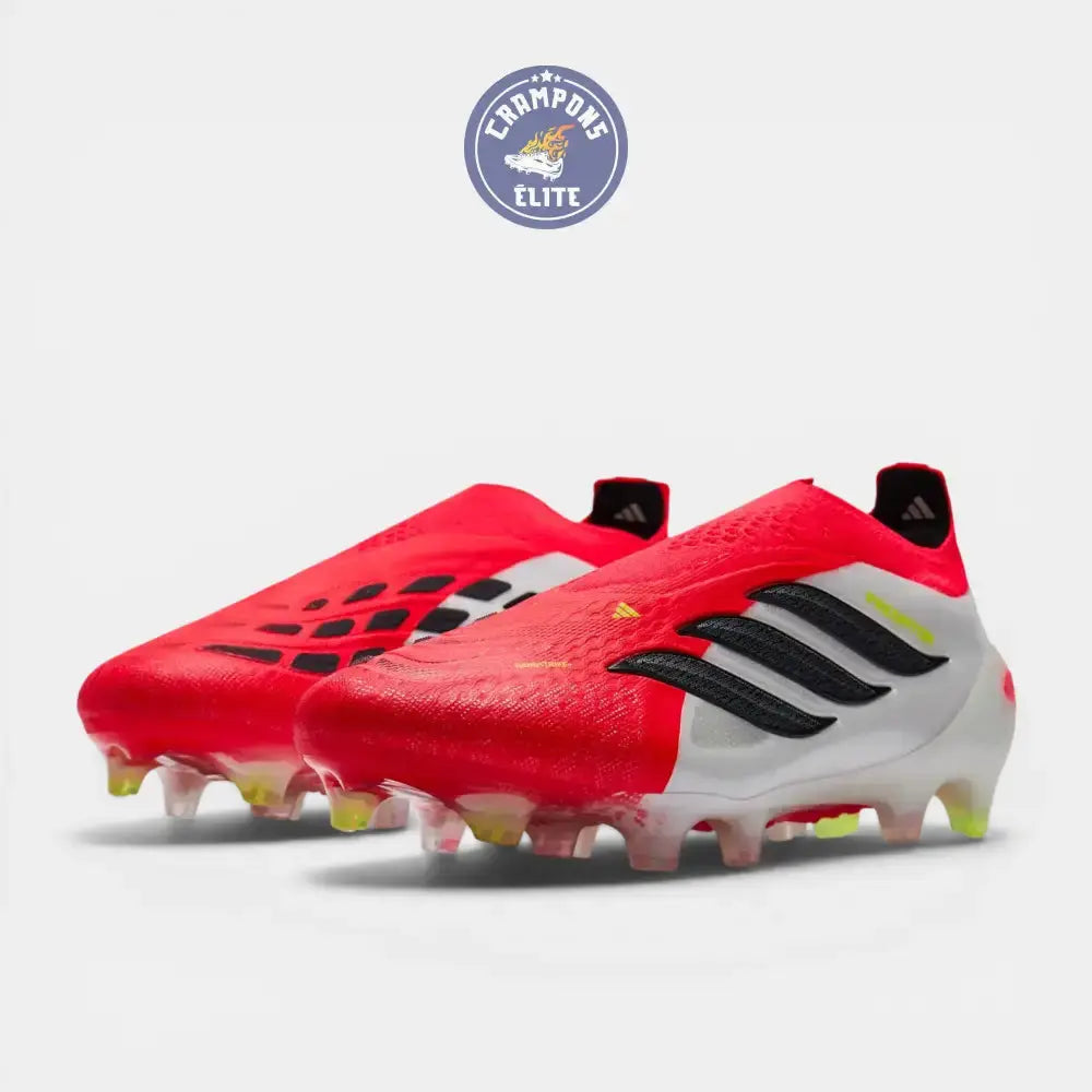 Predator Laceless FG - Rouge Lucide/Noir/Blanc