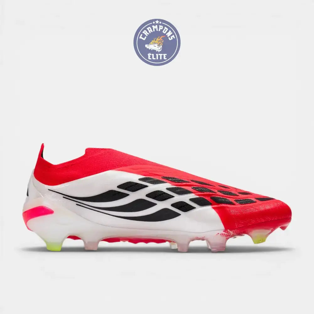 Predator Laceless FG - Rouge Lucide/Noir/Blanc