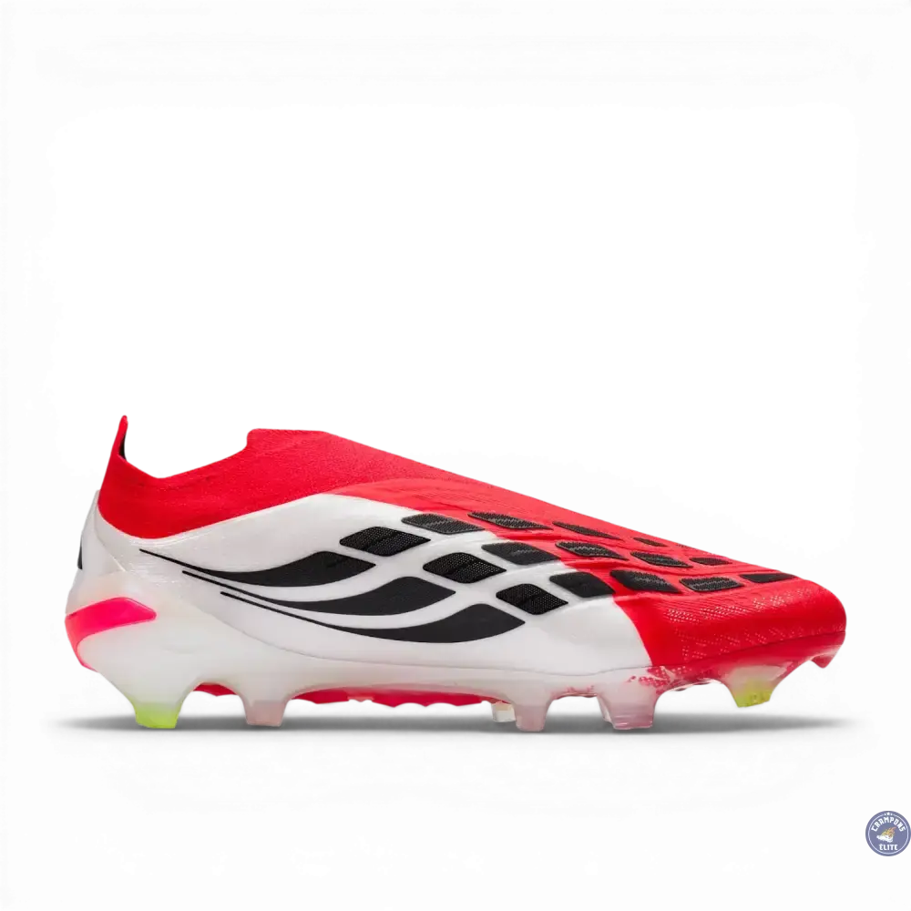 Image of Predator Laceless FG - Rouge Lucide/Noir/Blanc