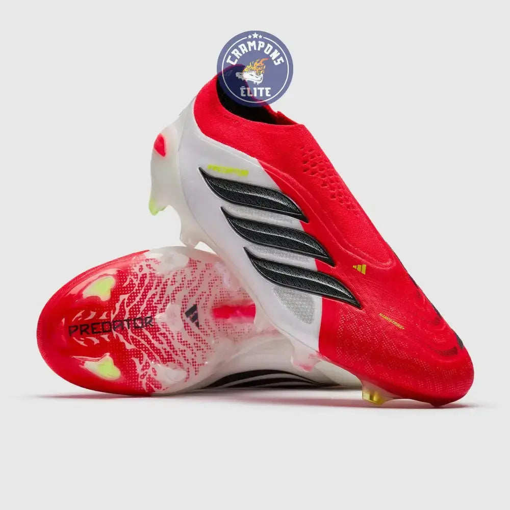 Predator Laceless FG - Rouge Lucide/Noir/Blanc