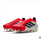 Predator Laceless FG - Rouge Lucide/Noir/Blanc