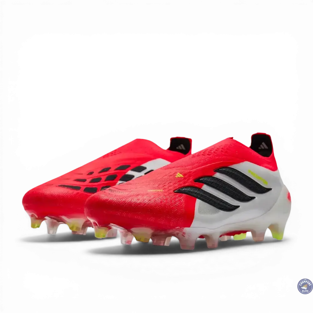 Predator Laceless FG - Rouge Lucide/Noir/Blanc