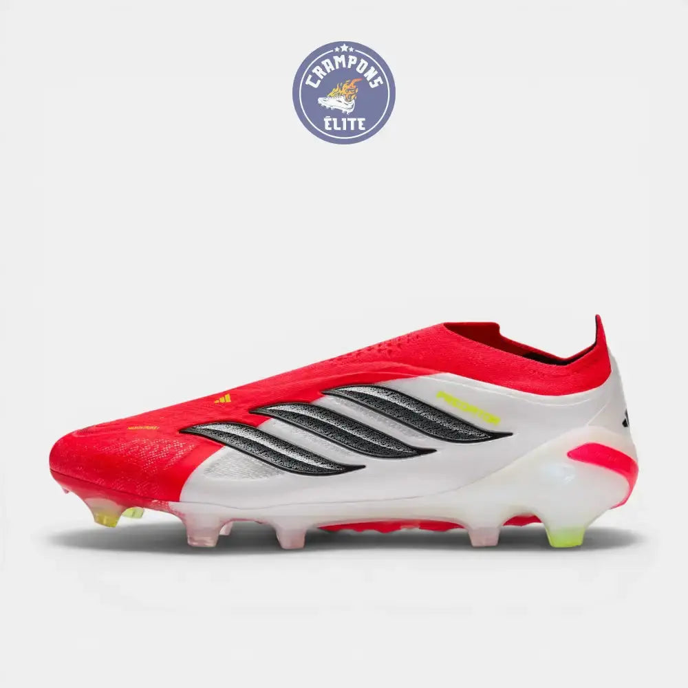 Predator Laceless FG - Rouge Lucide/Noir/Blanc