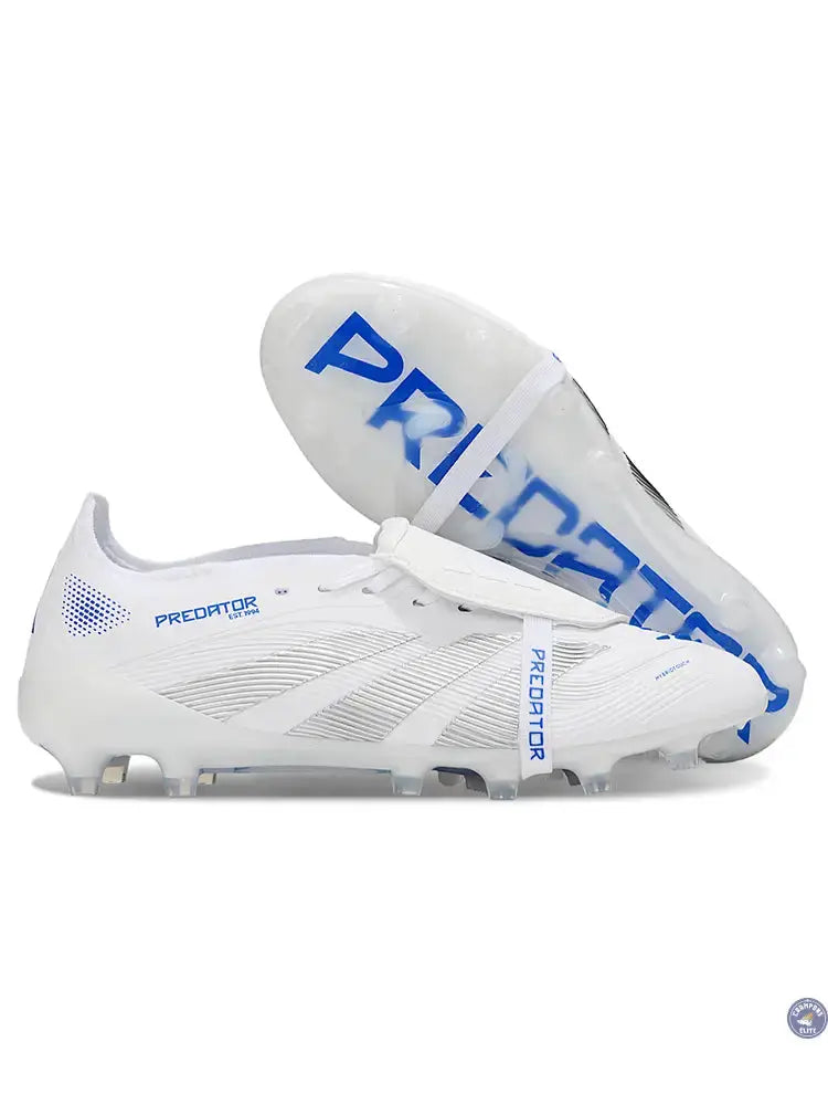 Predator Elite Fold-over Tongue AG Polar Victory - Blanc/Argenté/Bleu