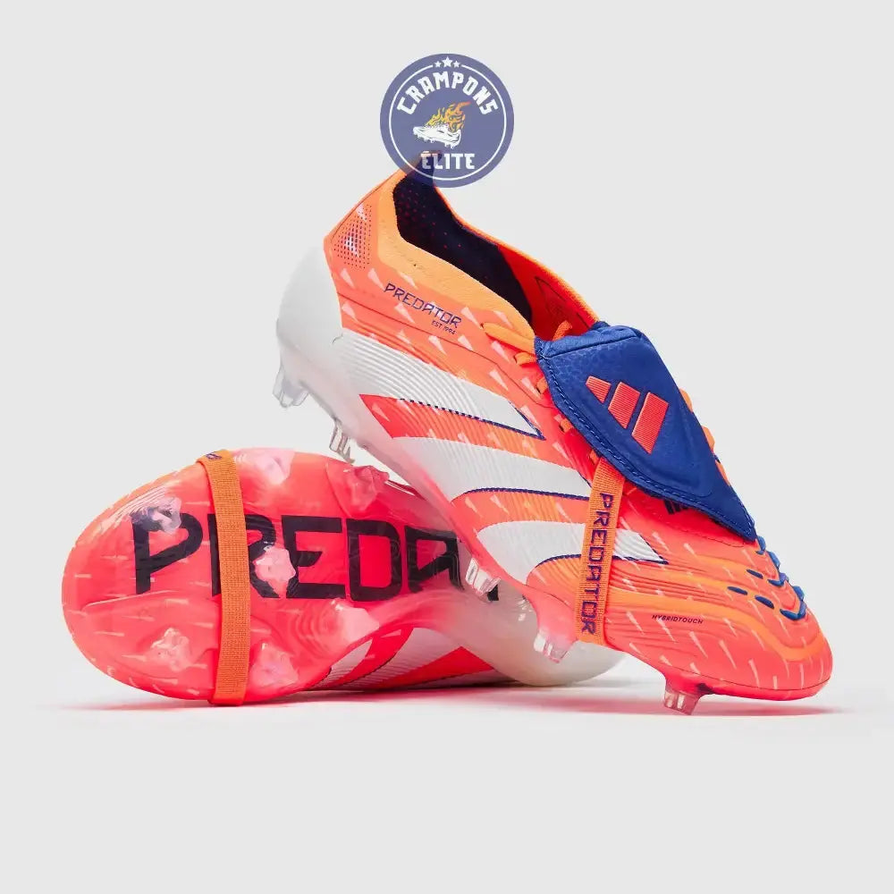 Image of PREDATOR ELITE FOLD-OVER TONGUE FG CORAL BLAZE - CORAL/BLANC/BEAM ORANGE