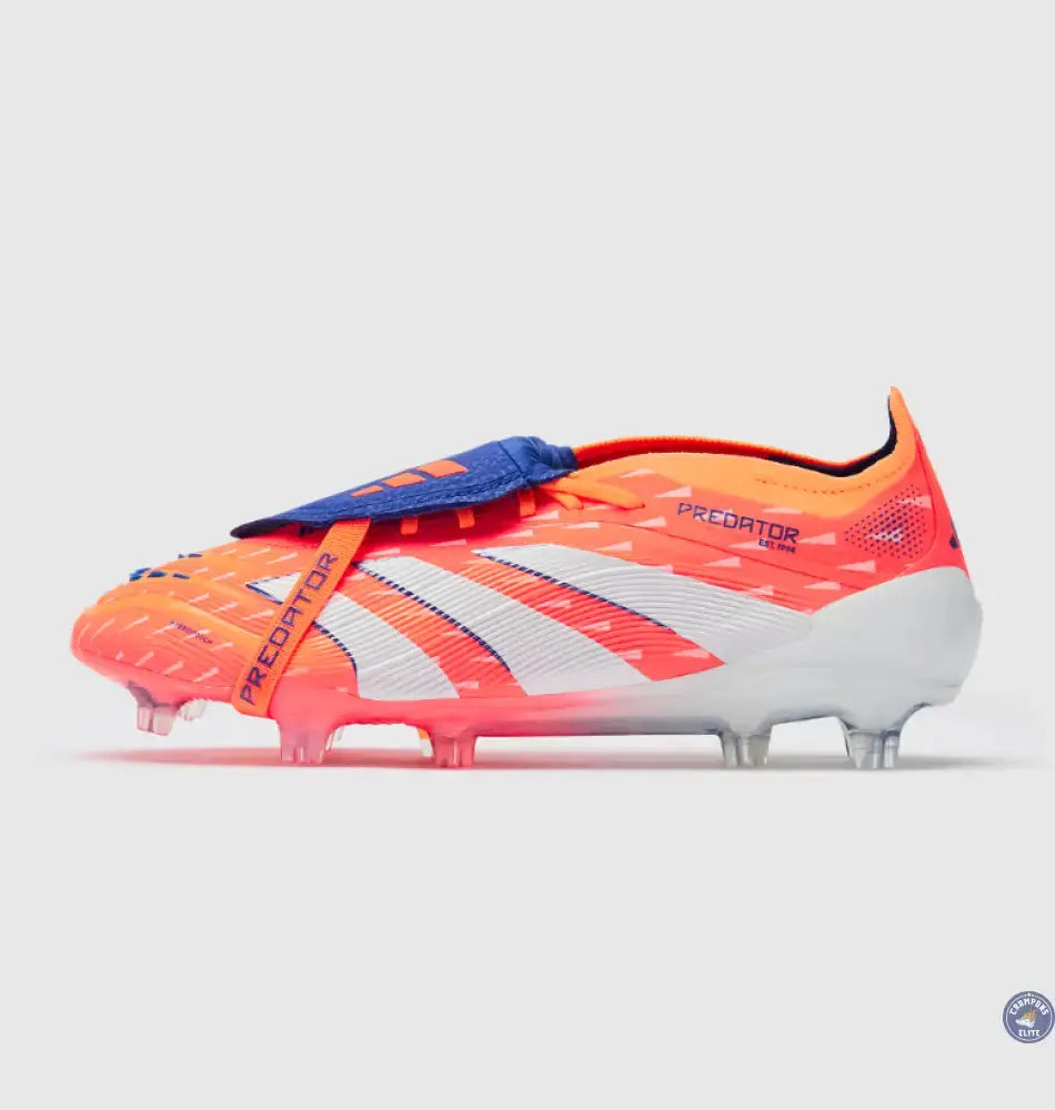 Image of PREDATOR ELITE FOLD-OVER TONGUE FG CORAL BLAZE - CORAL/BLANC/BEAM ORANGE