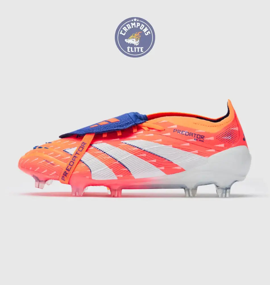 Image of PREDATOR ELITE FOLD-OVER TONGUE FG CORAL BLAZE - CORAL/BLANC/BEAM ORANGE