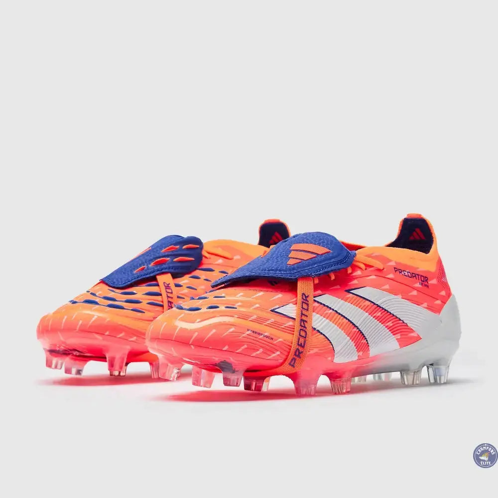 Image of PREDATOR ELITE FOLD-OVER TONGUE FG CORAL BLAZE - CORAL/BLANC/BEAM ORANGE