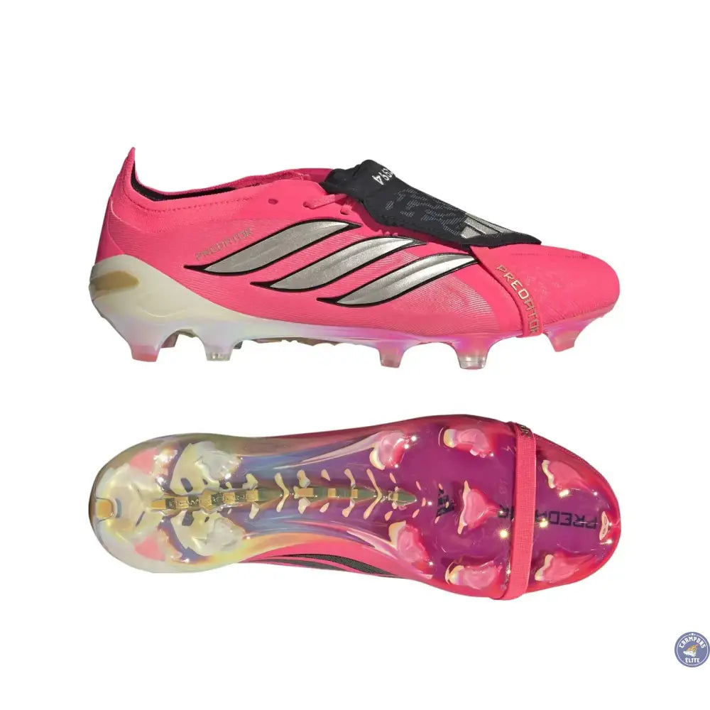 Image of Adidas Predator Elite Fold-over Tongue FG - Solar Turbo/Thermal Chrome/Noir - Crampons Elite