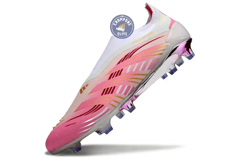 Image of Predator Elite Laceless FG Rose/Blanc/Or